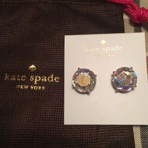 Kate spade large iridescent gem stud earrings